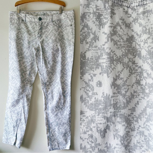Seven 7 skinny white gray‎ pants size 12